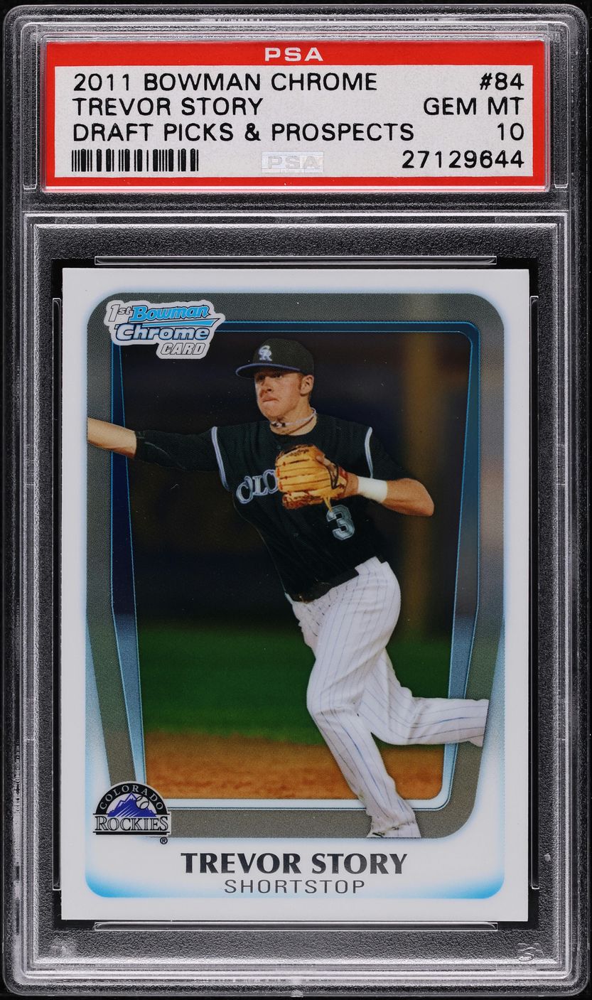 2011 Bowman Chrome Draft Prospects Trevor Story ROOKIE #BDPP84 PSA 10 GEM MINT
