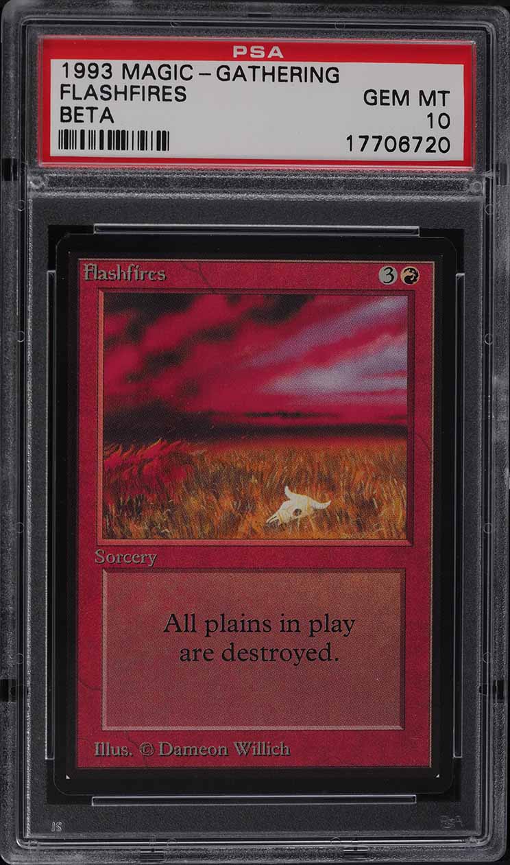 1993 Magic The Gathering MTG Beta Flashfires U R PSA 10 GEM MINT