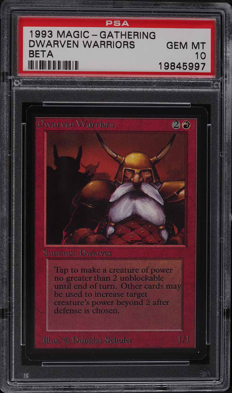 1993 Magic The Gathering MTG Beta Dwarven Warriors PSA 10 GEM MINT