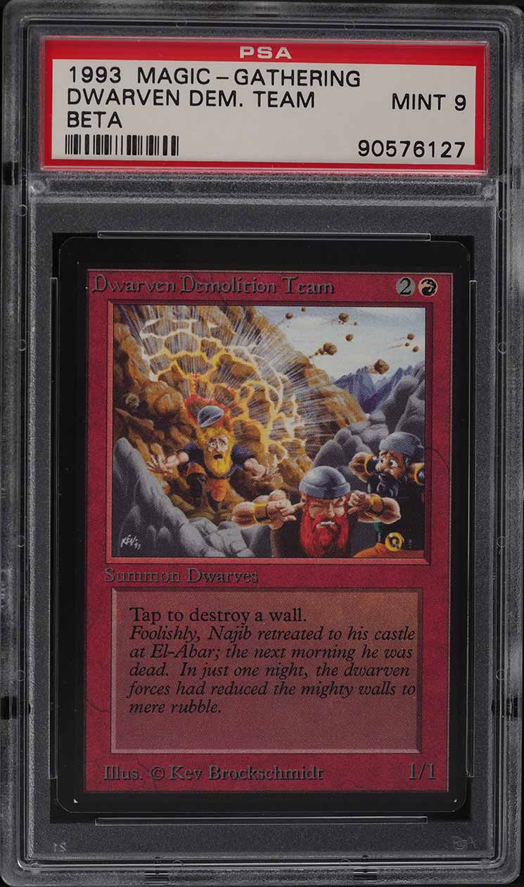 1993 Magic The Gathering MTG Beta Dwarven Demolition Team PSA 9 MINT