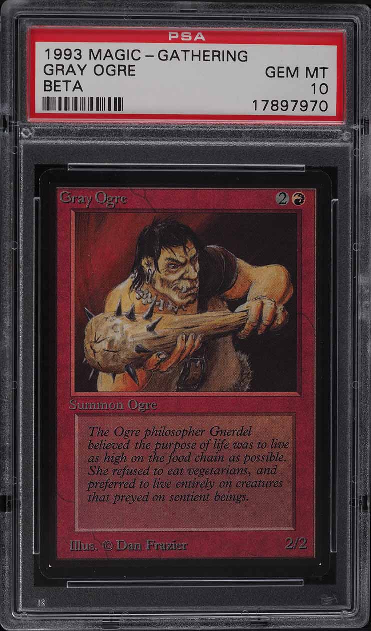 1993 Magic The Gathering MTG Beta Gray Ogre C R PSA 10 GEM MINT