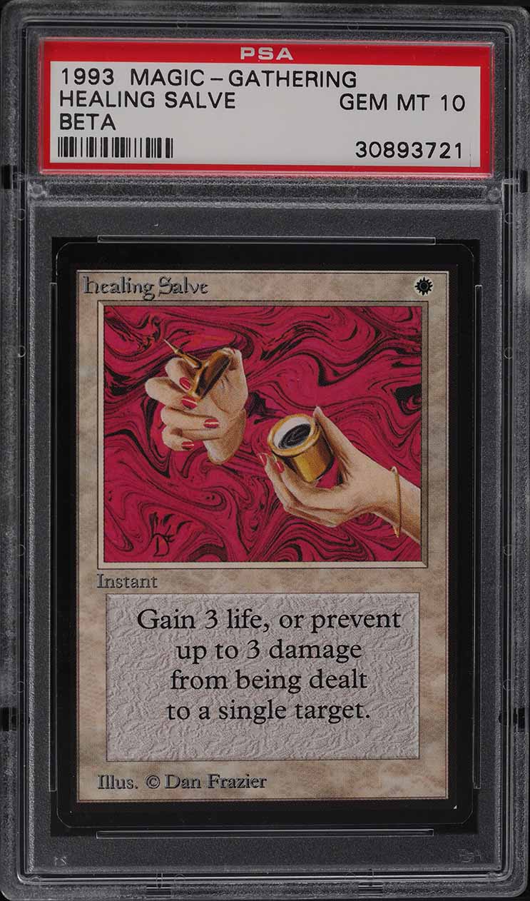 1993 Magic The Gathering MTG Beta Healing Salve C W PSA 10 GEM MINT