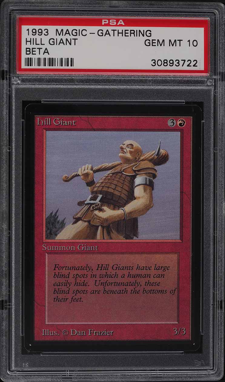 1993 Magic The Gathering MTG Beta Hill Giant C R PSA 10 GEM MINT