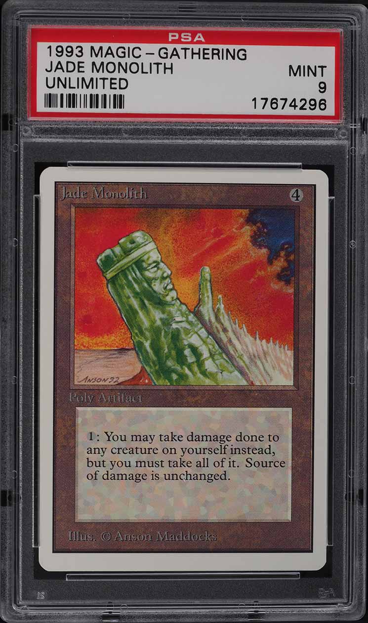 1993 Magic The Gathering MTG Unlimited Jade Monolith PSA 9 MINT