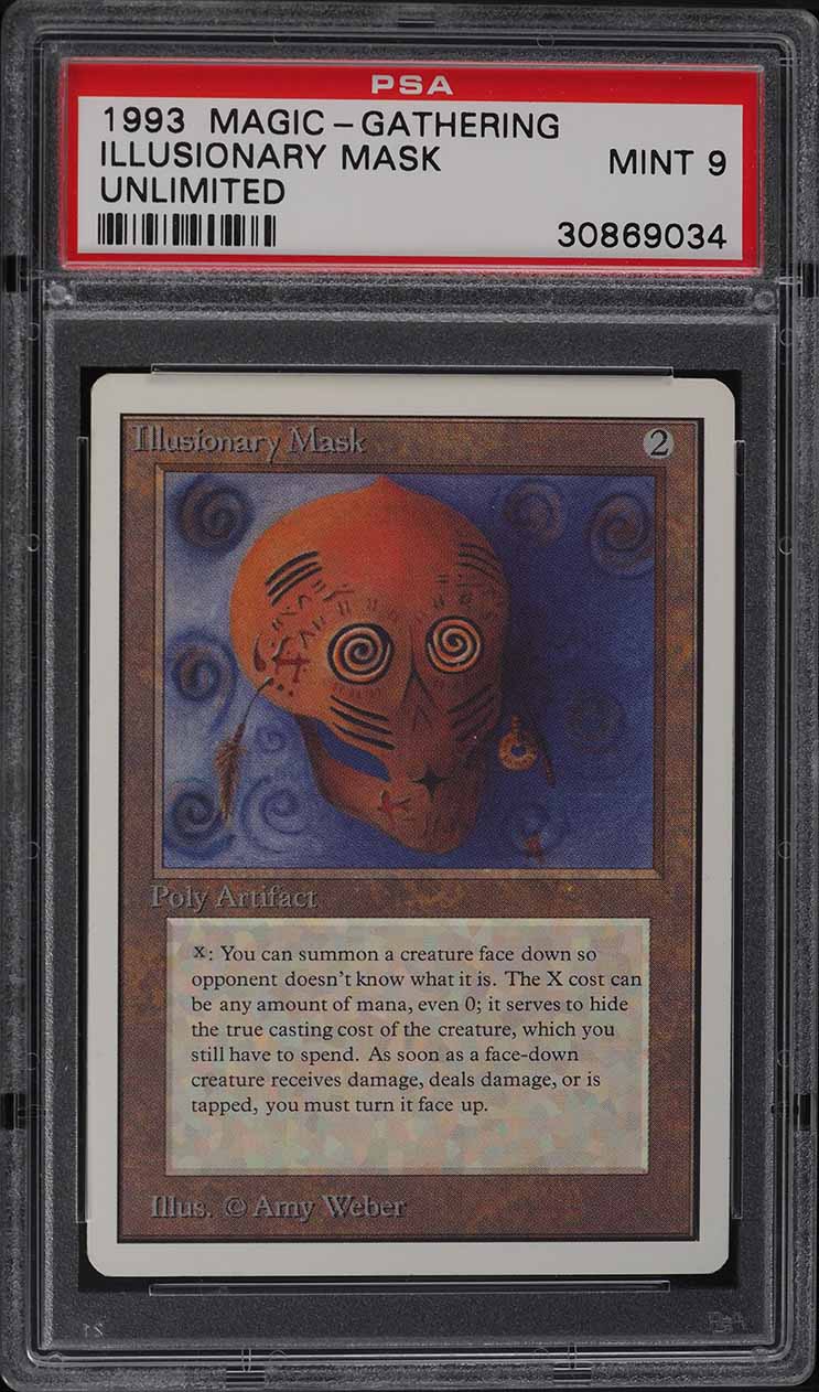 1993 Magic The Gathering Unlimited Illusionary Mask PSA 9 MINT