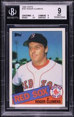 1985 Topps Roger Clemens ROOKIE #181 BGS 9 MINT on Fanatics Collect