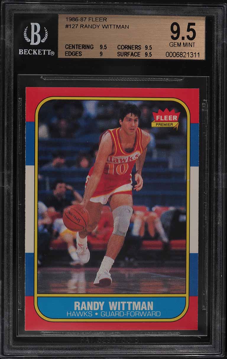 1986 Fleer Basketball Randy Wittman #127 BGS 9.5 GEM MINT