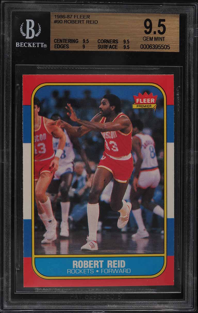 1986 Fleer Basketball Robert Reid #90 BGS 9.5 GEM MINT
