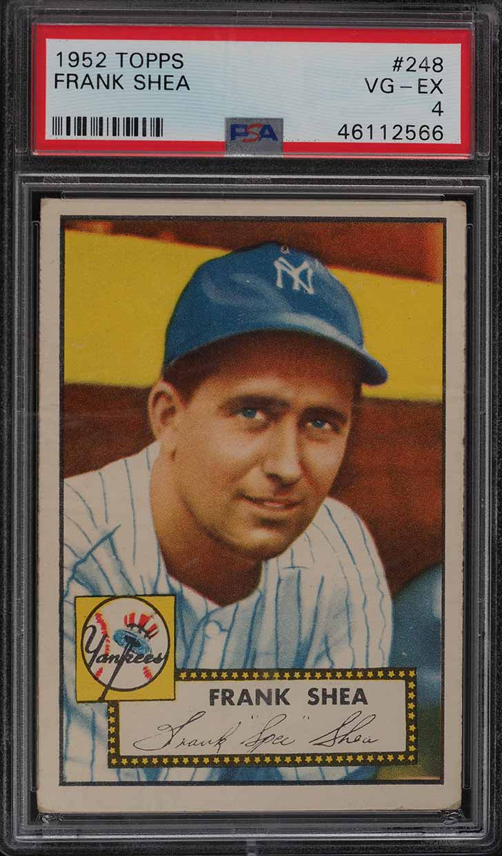 1952 Topps Frank Shea #248 PSA 4 VGEX
