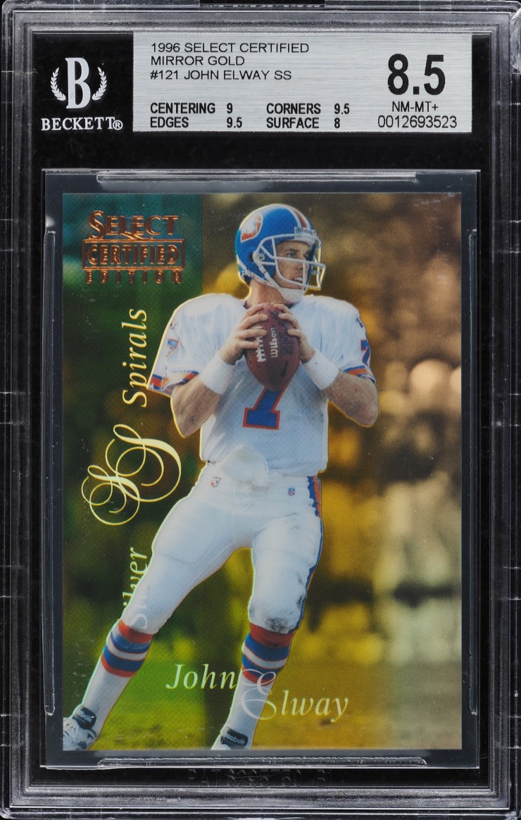 1996 Select Certified Mirror Gold John Elway /30 #121 BGS 8.5 NM-MT+