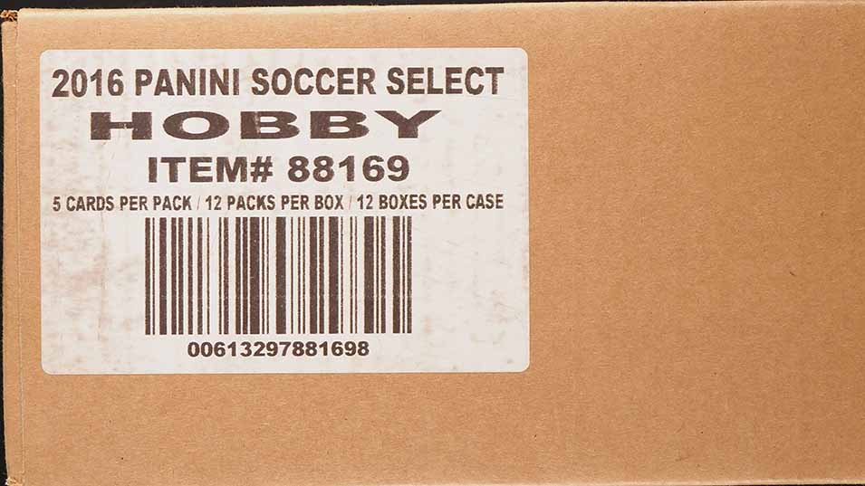 2016 Panini Select Soccer Sealed Hobby Case, 12ct Box