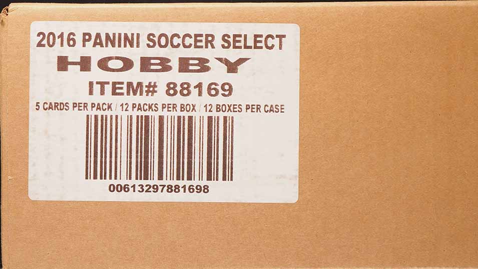 2016 Panini Select Soccer Sealed Hobby Case, 12ct Box