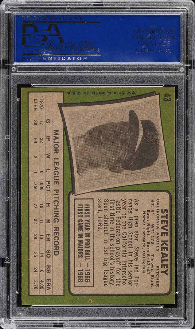 1971 Topps Steve Kealey #43 PSA 7 NRMT