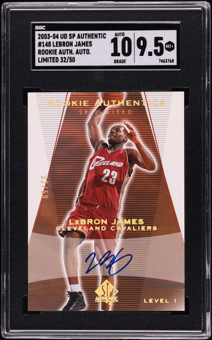 2003 Upper Deck Gold LeBron James ROOKIE /100 #301 BGS ALTERED