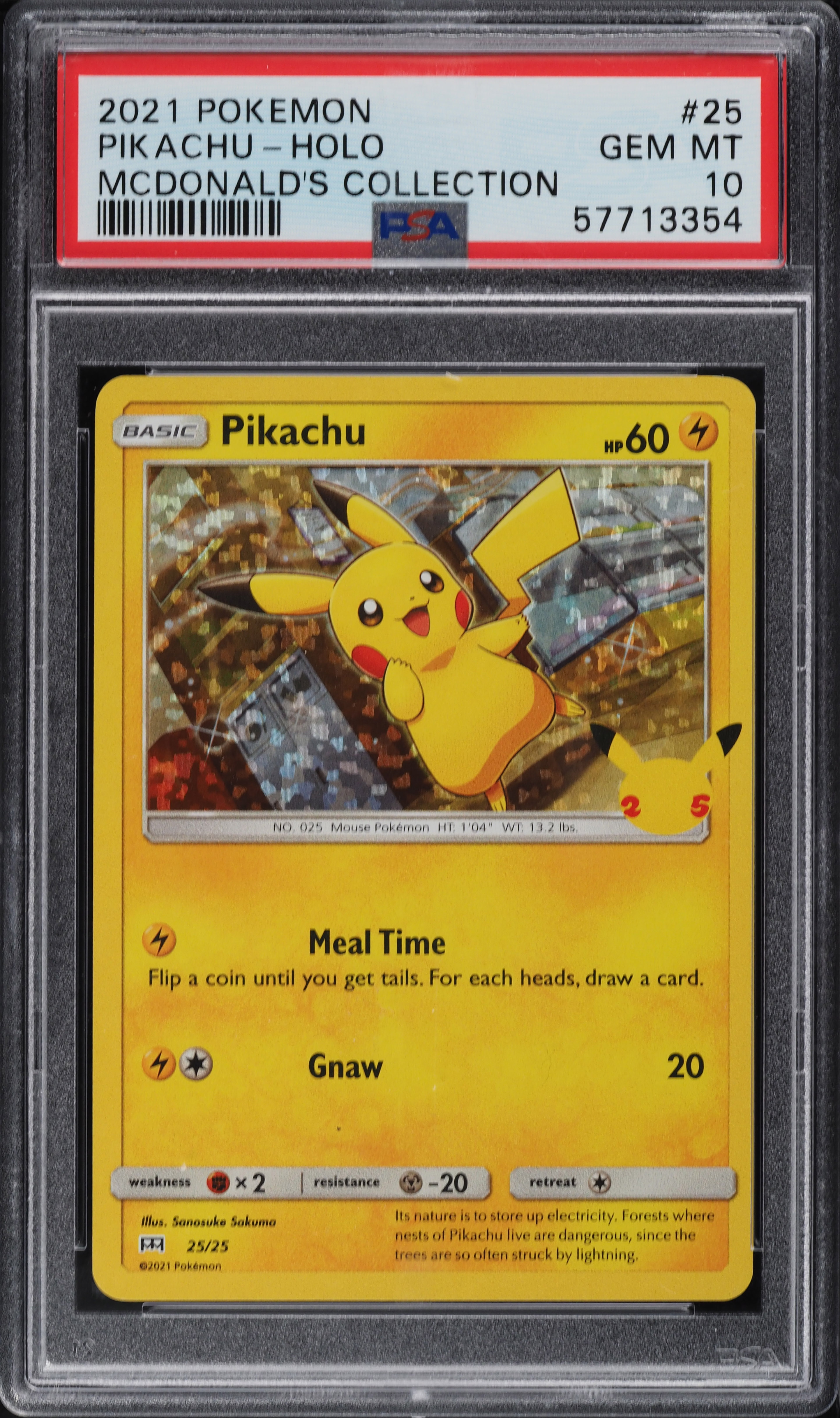 2021 PIKACHU #25 PSA 10 マクドナルドコレクション 2021 Pokemon McDonald's Collection Holo Pikachu #25 PSA 10 GEM