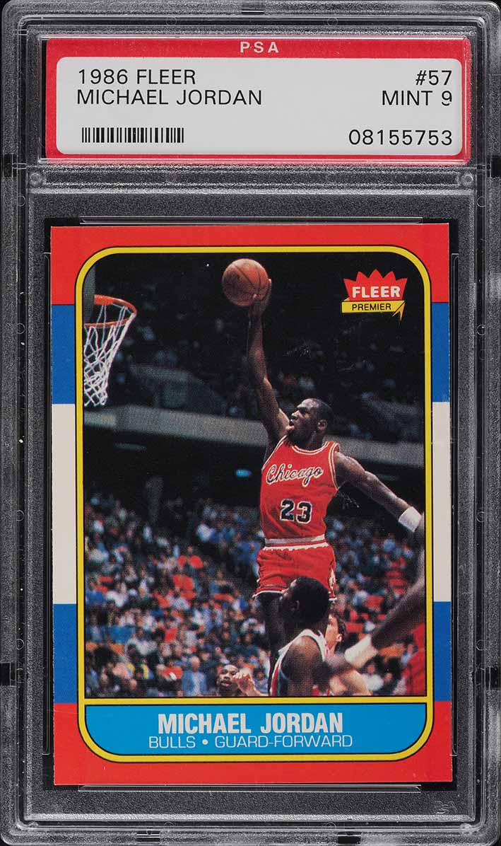 1986 Fleer Basketball Michael Jordan ROOKIE #57 PSA 9 MINT