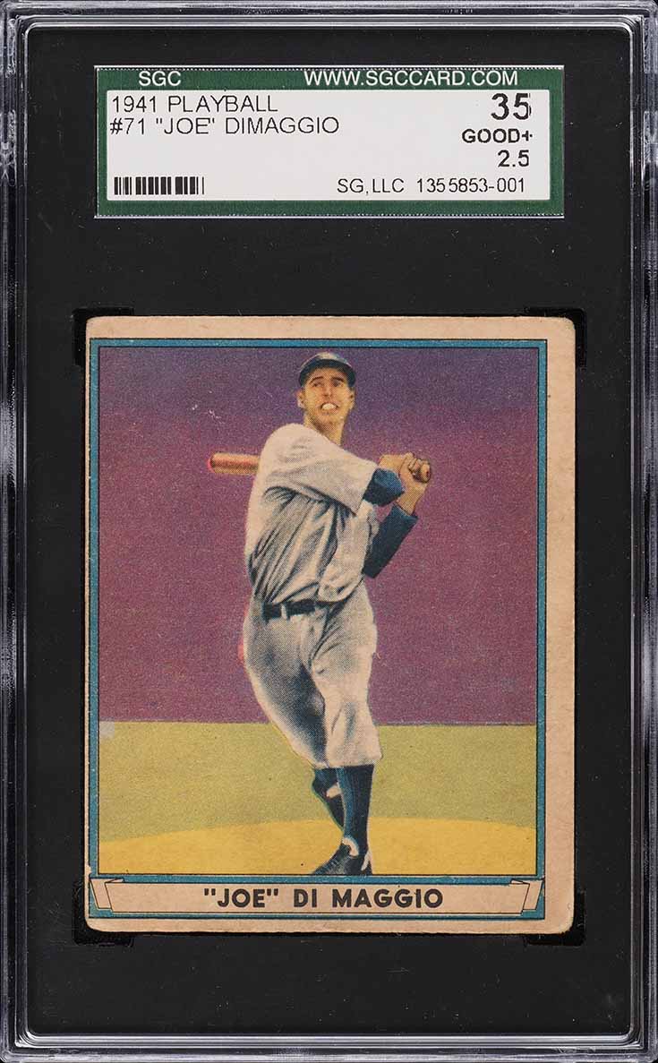 1941 Playball Joe Dimaggio #71 SGC 2.5 GD+