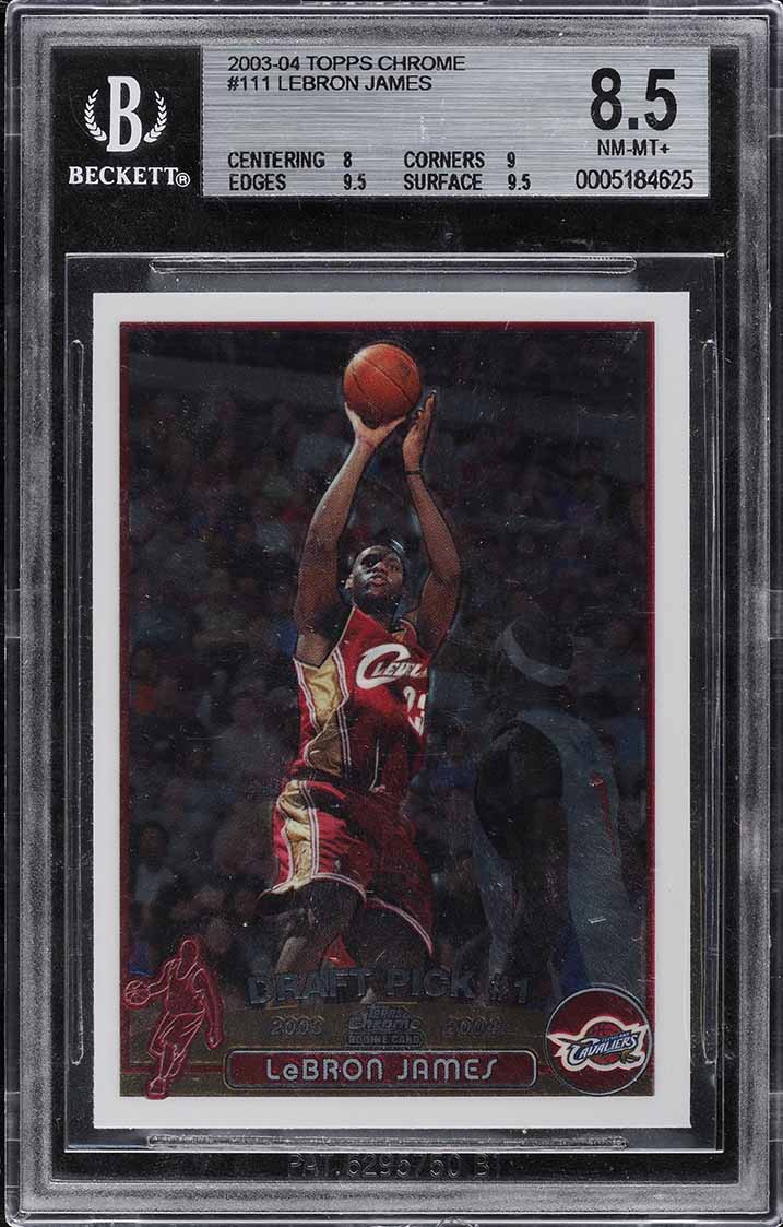 2003 Topps Chrome LeBron James ROOKIE #111 BGS 8.5 NM-MT+