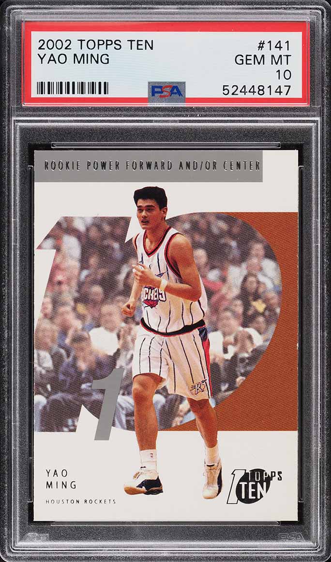 2002 Topps Ten Yao Ming ROOKIE #141 PSA 10 GEM MINT