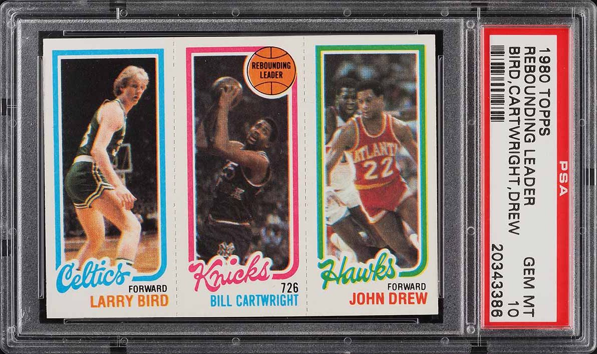 1980 Topps Basketball Larry Bird Bill Cartwright John Drew ROOKIE PSA 10 GEM