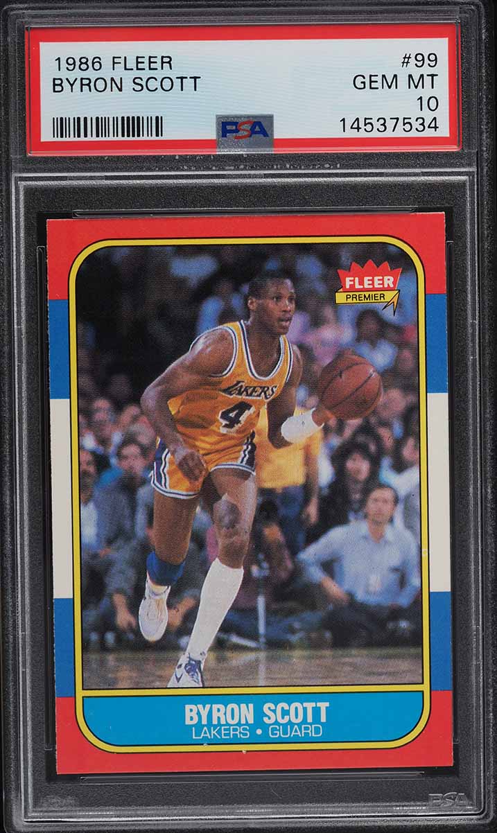 1986 Fleer Basketball Byron Scott ROOKIE #99 PSA 10 GEM MINT