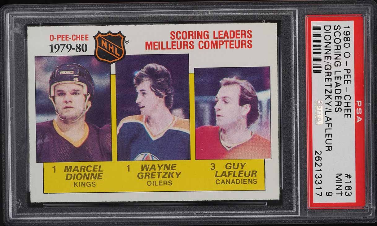 1980 O-Pee-Chee Hockey Wayne Gretzky Guy LaFleur Dionne LDRS #163 PSA 9 MINT
