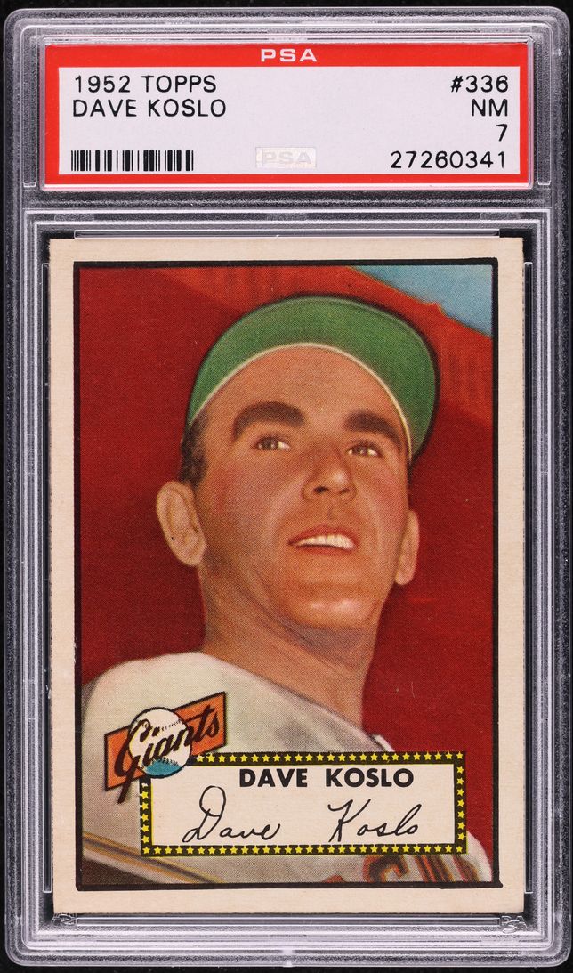 1952 Topps Dave Koslo #336 PSA 7 NRMT