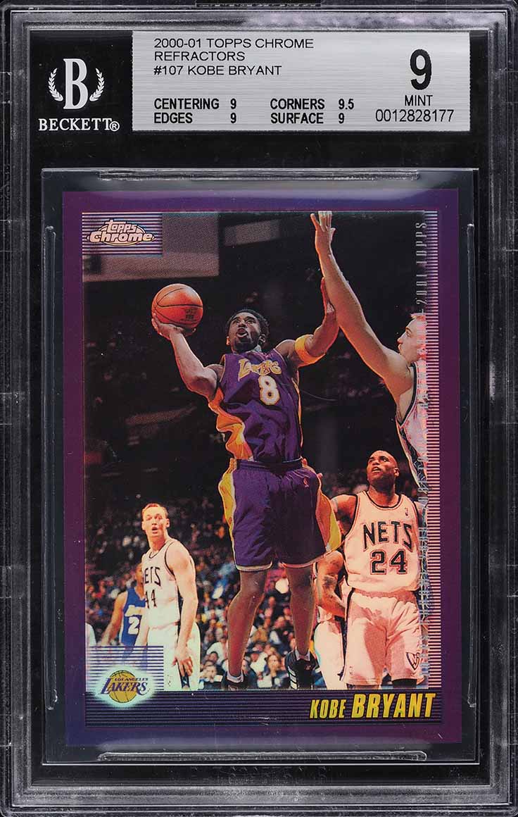 2001 Topps Chrome Fast & Furious Refractor Kobe Bryant PSA 10 GEM