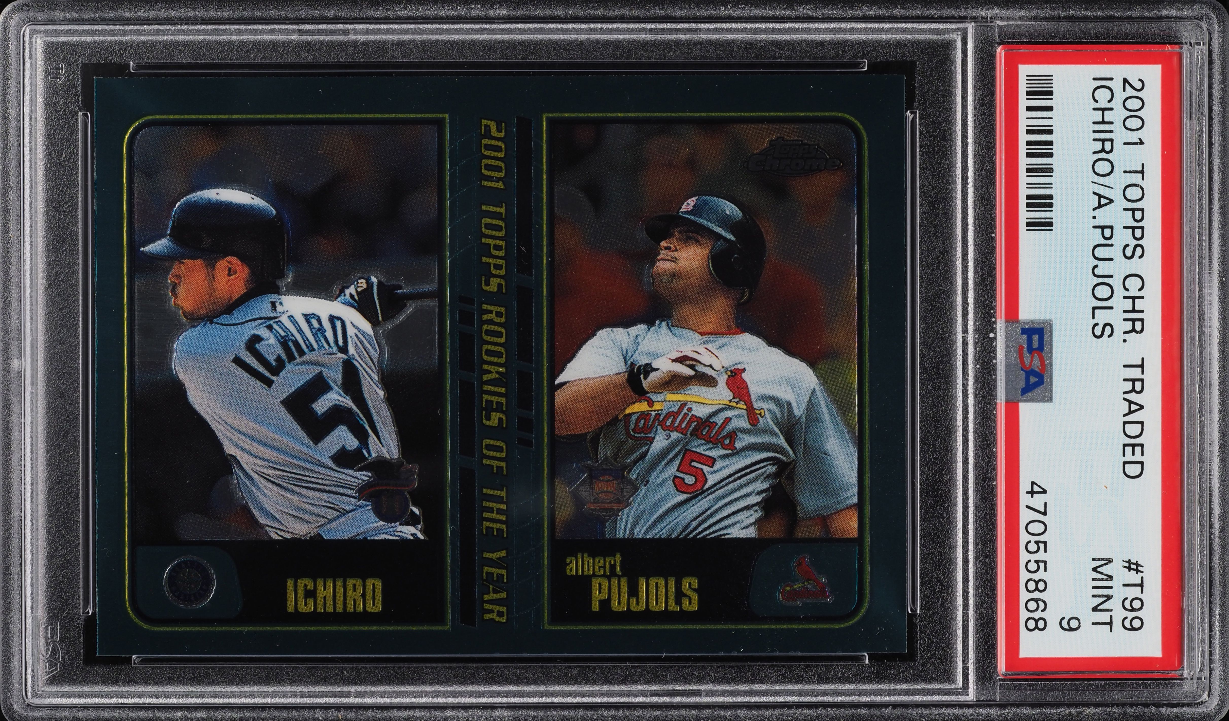 2001 Topps Chrome Traded Albert Pujols & Ichiro Suzuki ROOKIE #T99
