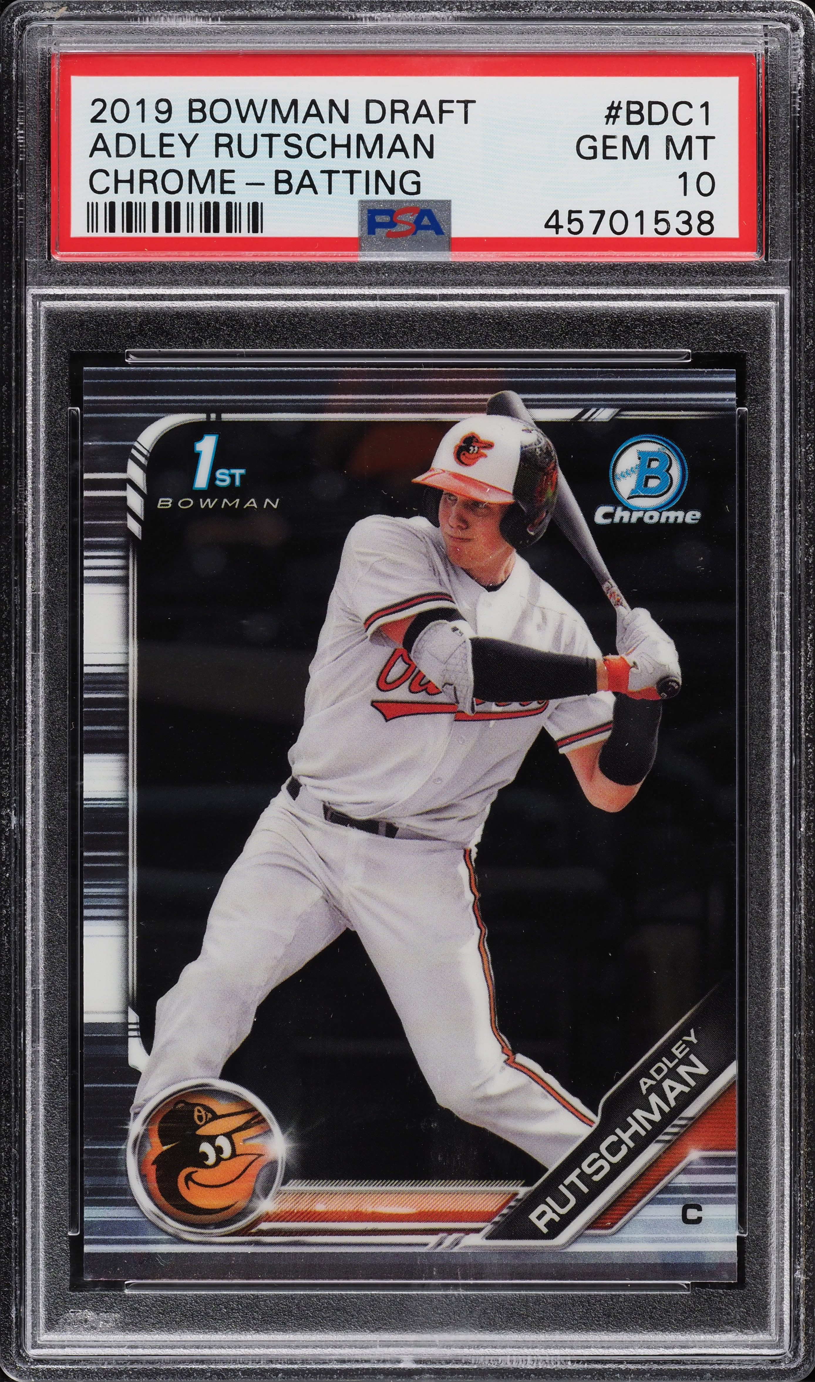 2019 Bowman Chrome Draft Adley Rutschman ROOKIE #BDC1 PSA 10 GEM