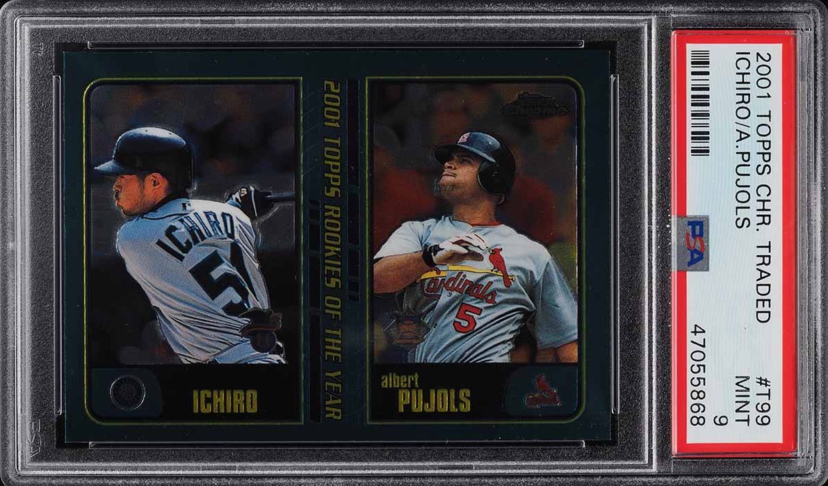 2001 Topps Chrome Traded Albert Pujols & Ichiro Suzuki ROOKIE #T99