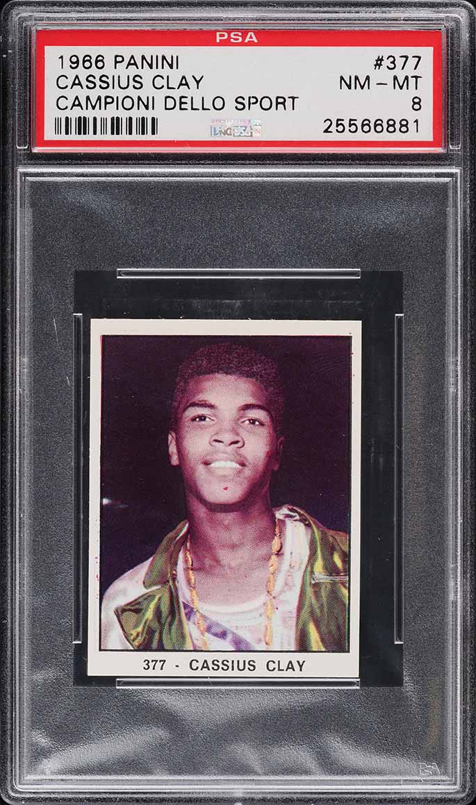 1966 Panini Campioni Dello Sport Cassius Clay Muhammad Ali #377 PSA 8 NM-MT