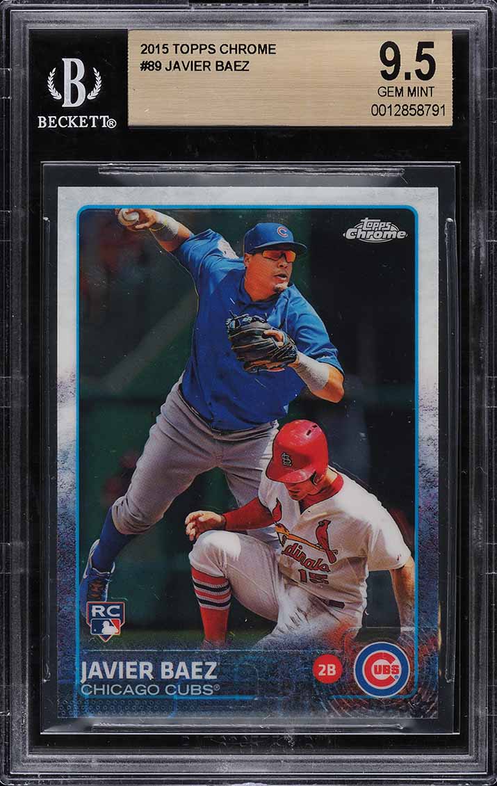 2015 Topps Chrome Javier Baez ROOKIE RC #89 BGS 9.5 GEM MINT
