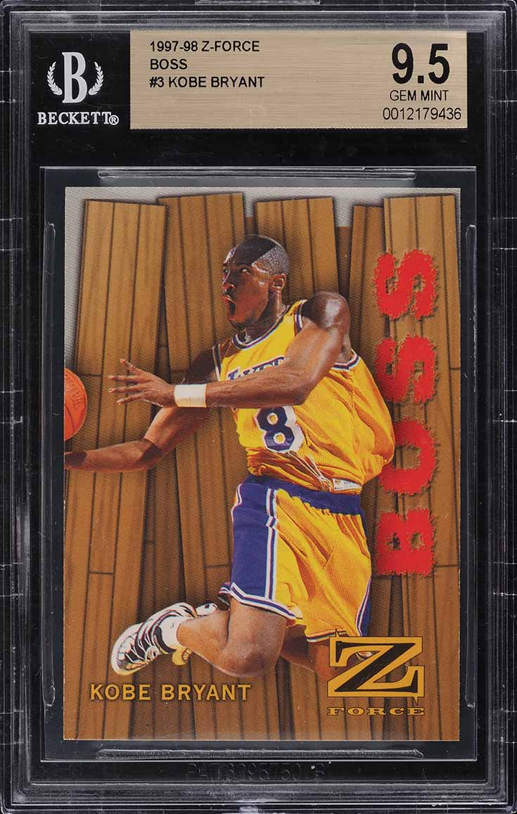 1997 Skybox Z-Force Boss Kobe Bryant #3 BGS 9.5 GEM MINT on