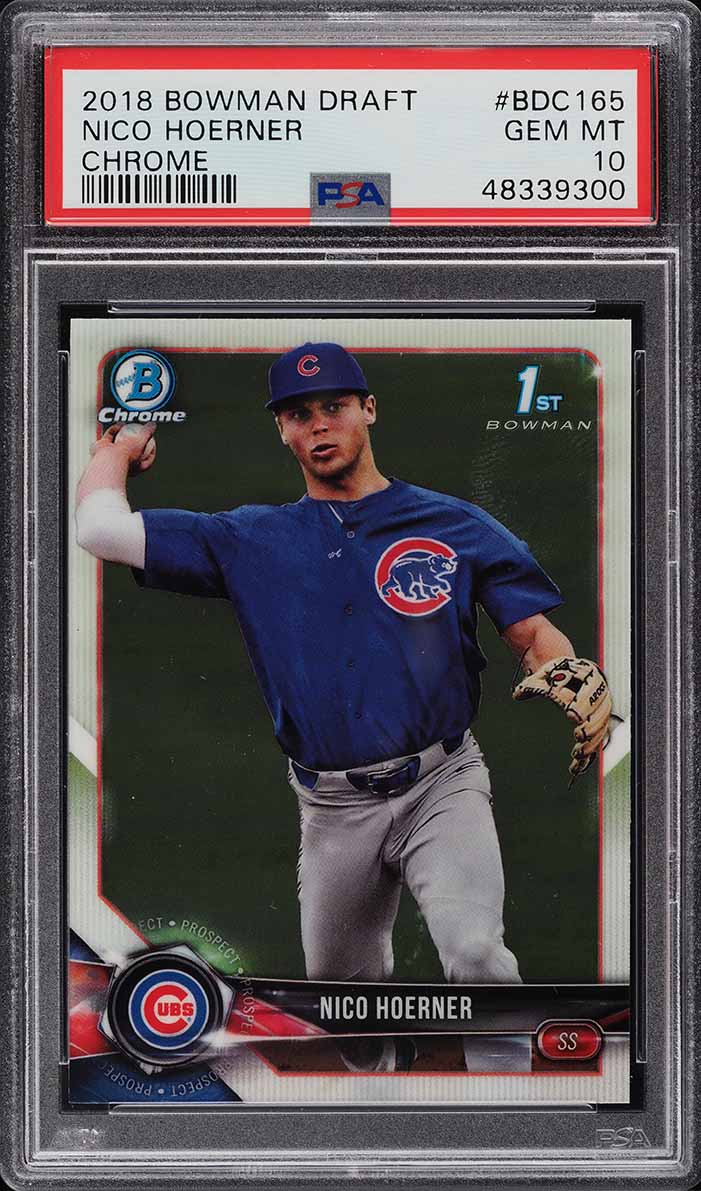2018 Bowman Chrome Draft Nico Hoerner PROSPECT #BDC165 PSA 10 GEM MINT