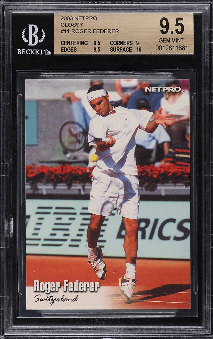 2003 Netpro Elite Glossy Roger Federer ROOKIE /100 #G3 PSA 10 GEM
