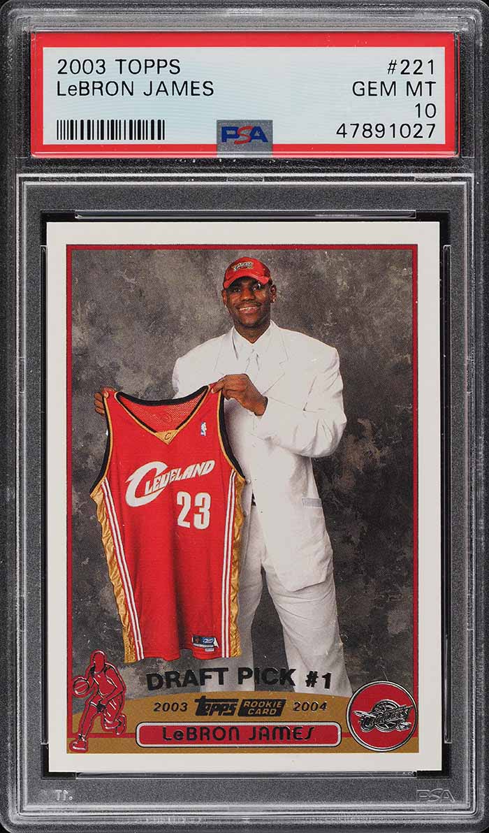 2003 Topps Basketball LeBron James ROOKIE #221 BGS 10 PRISTINE
