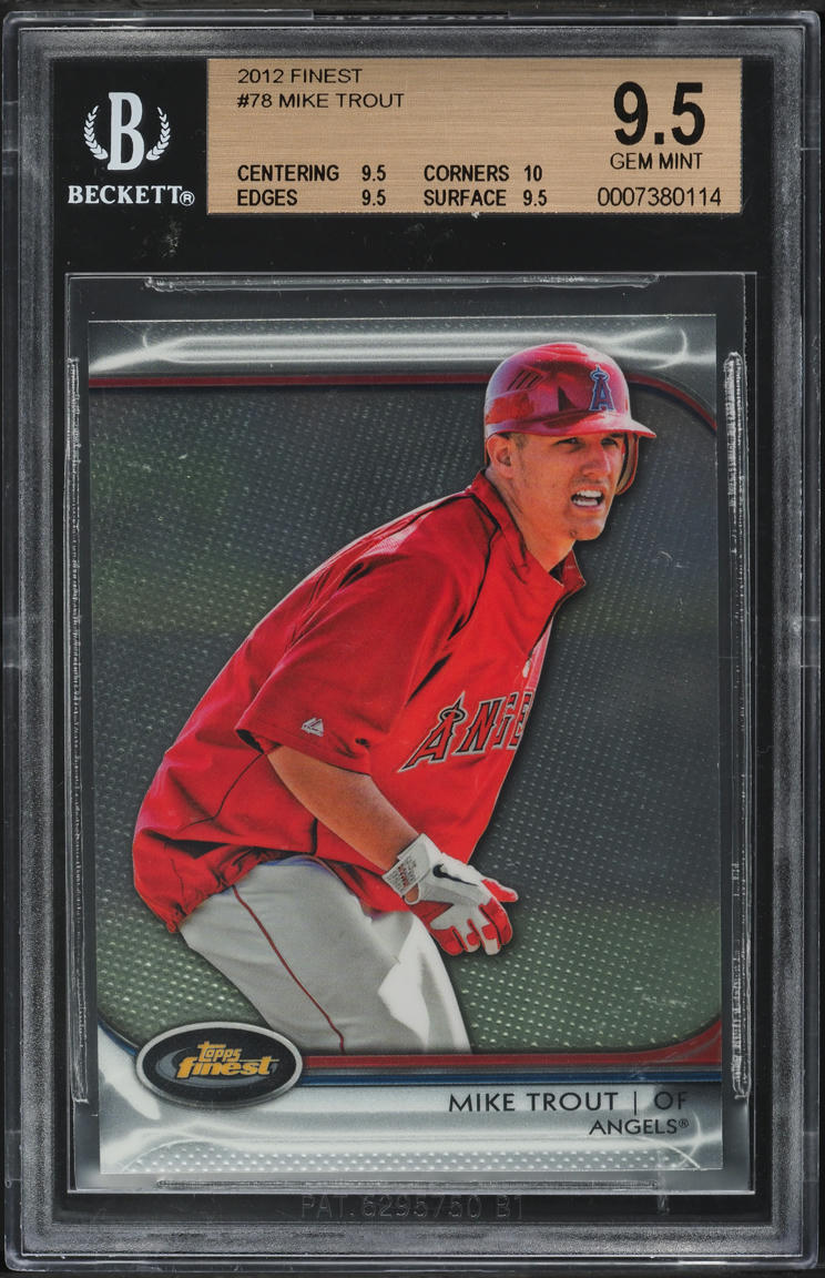 2012 Finest Mike Trout ROOKIE #78 BGS 9.5 GEM MINT on Fanatics Collect