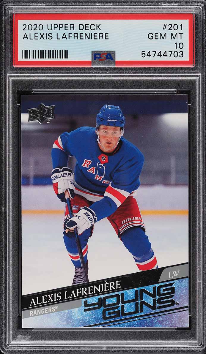 2020 Upper Deck Young Guns Alexis Lafreniere ROOKIE #201 PSA 10 GEM MINT
