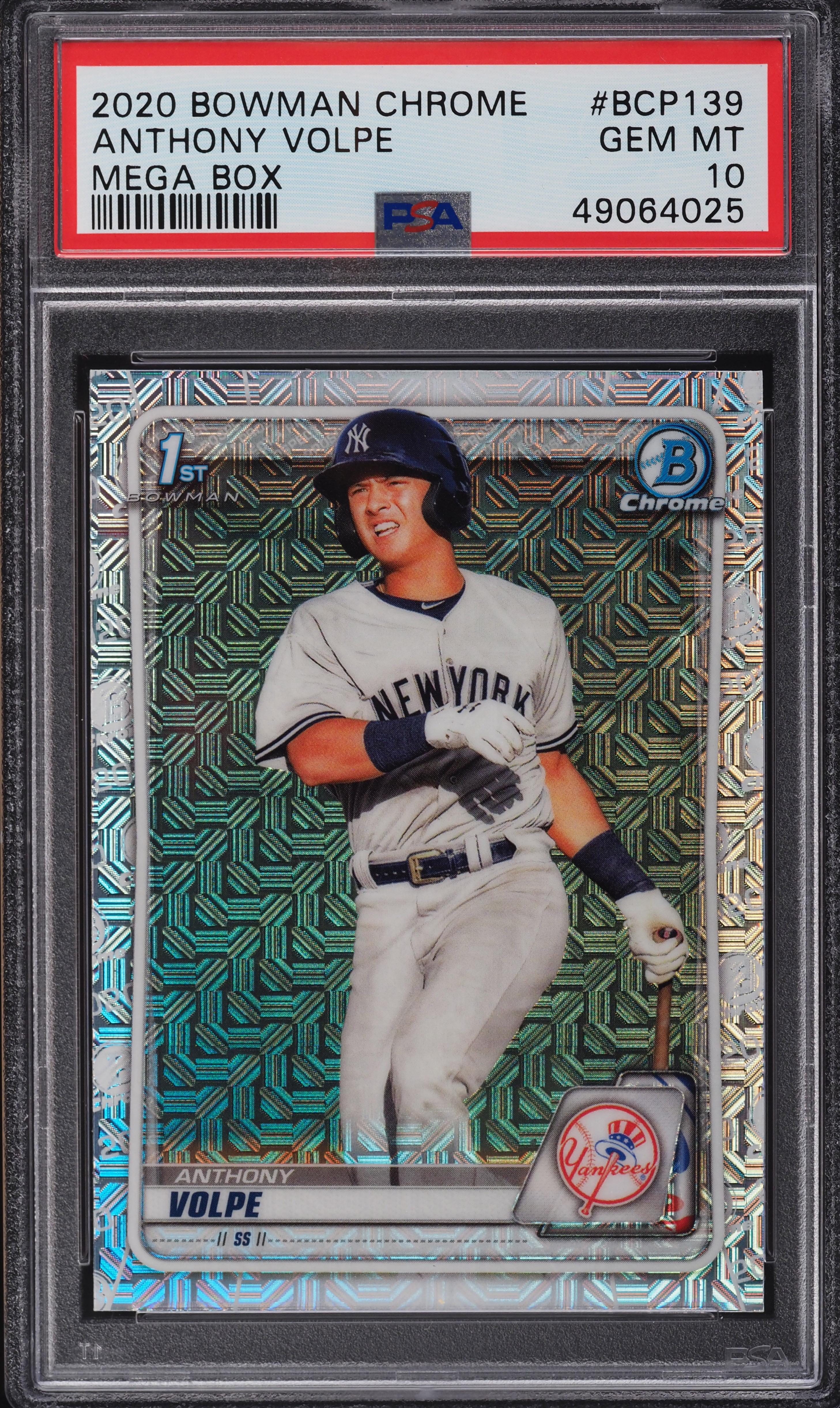 2020 Bowman Chrome Mega Box Anthony Volpe ROOKIE RC #BCP139 PSA 10
