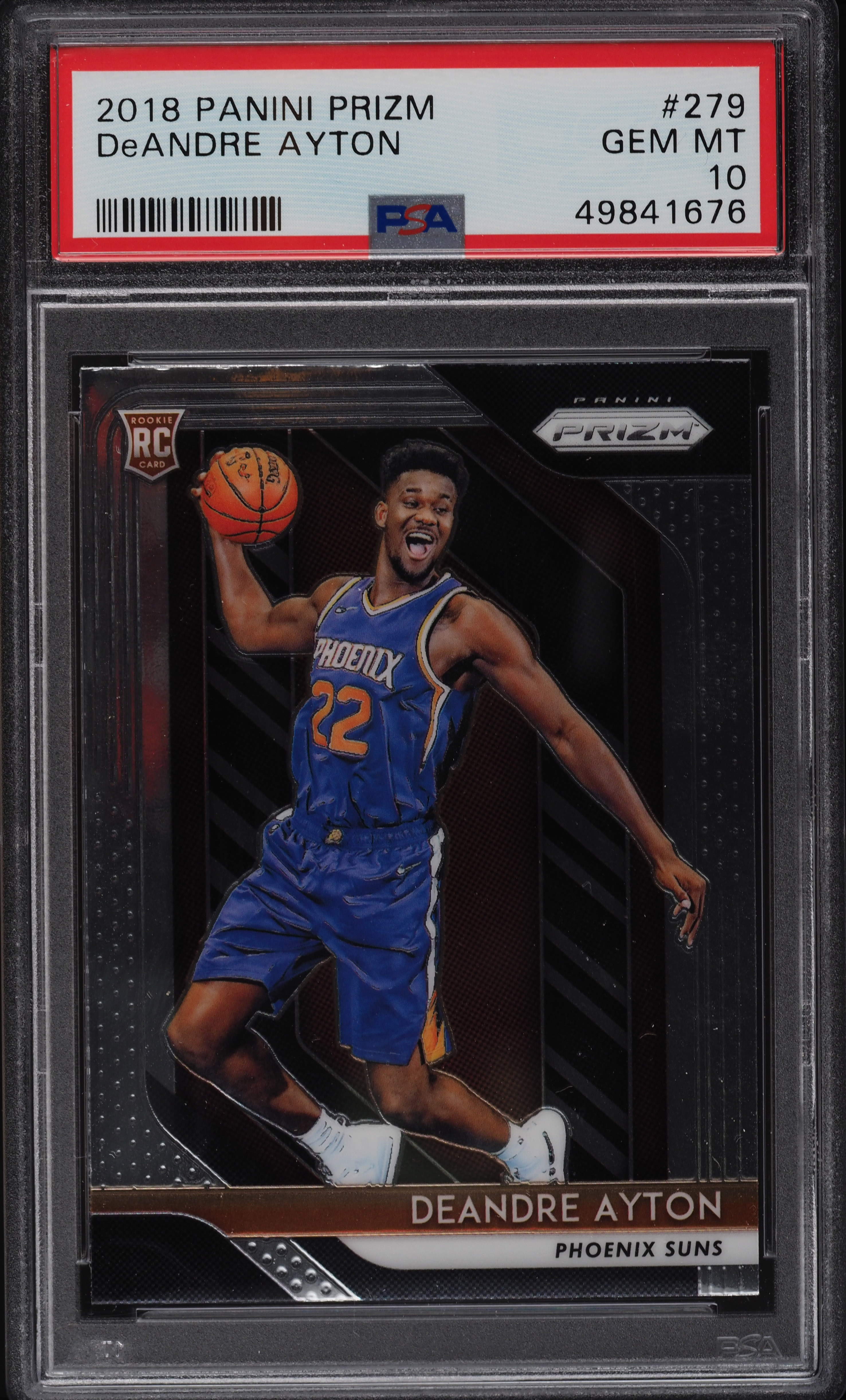 2018 Panini Prizm DeAndre Ayton ROOKIE #279 PSA 10 GEM MINT on