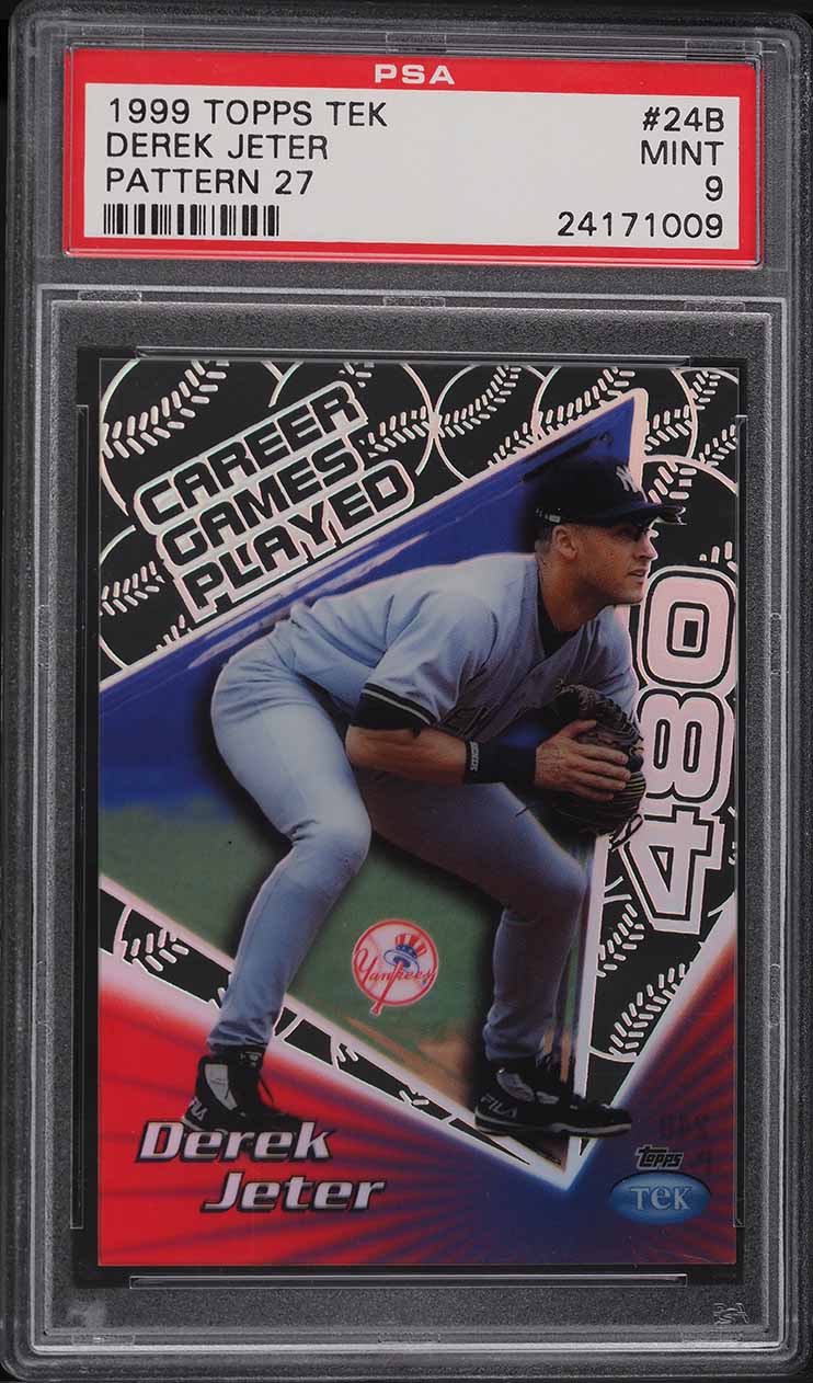 1999 Topps Tek Pattern 27 Derek Jeter #24B PSA 9 MINT