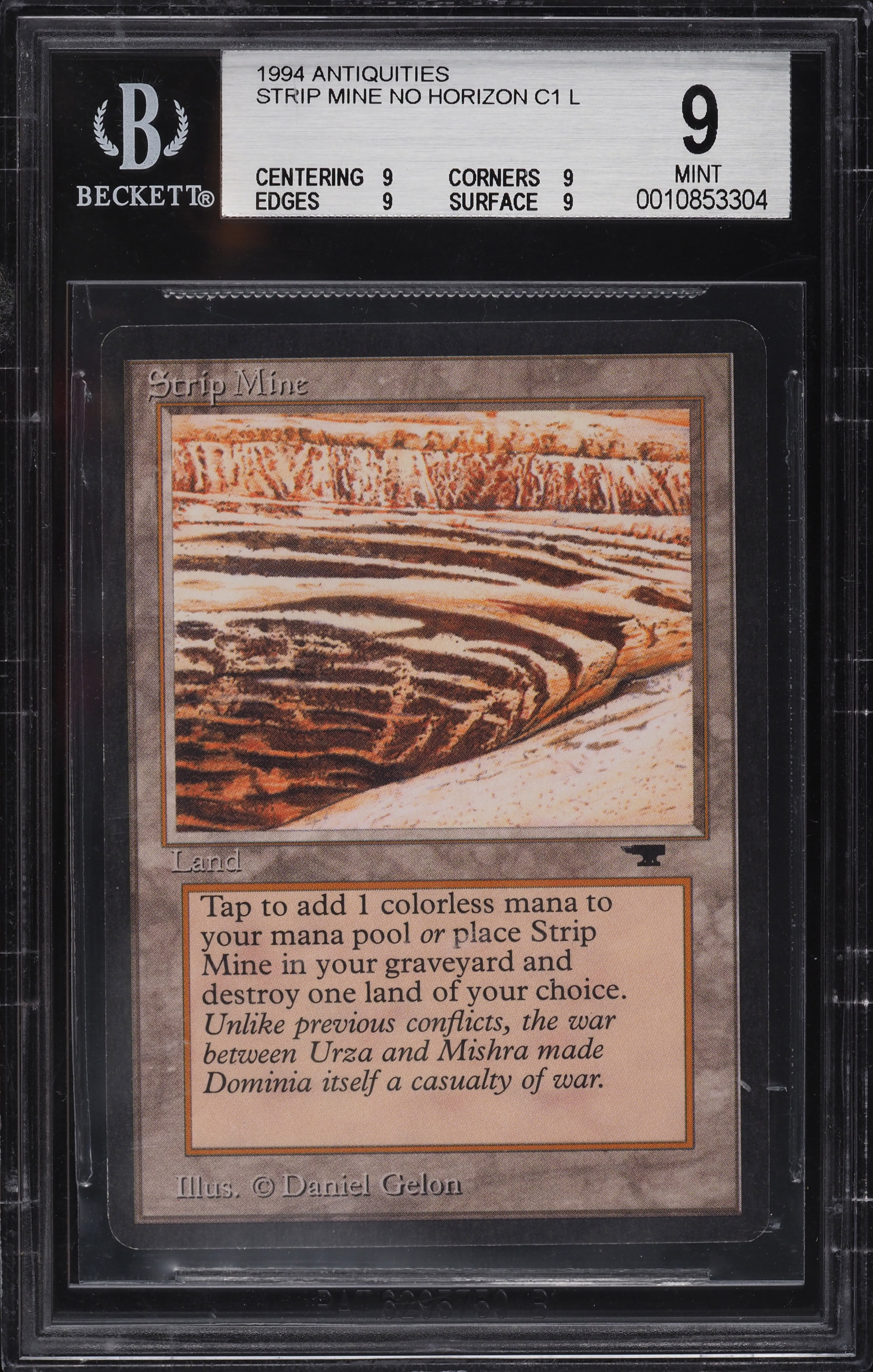 1994 Magic The Gathering MTG Antiquities Strip Mine No Horizon C1