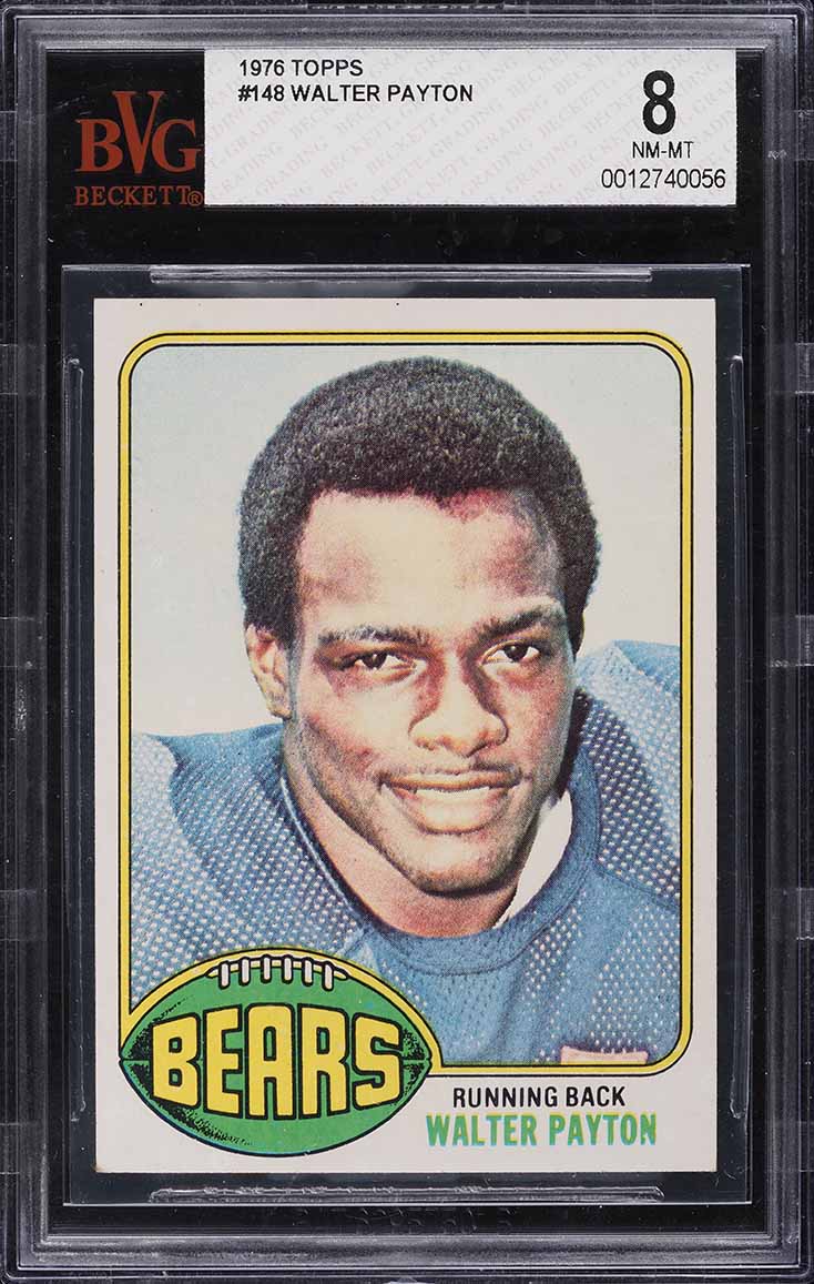 1976 Topps Football Walter Payton ROOKIE #148 BVG 8 NM-MT
