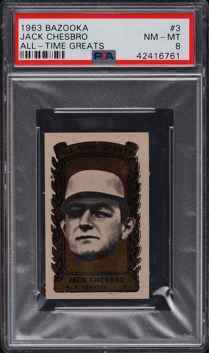 1963 Bazooka All-Time Greats Jack Chesbro #3 PSA 8 NM-MT