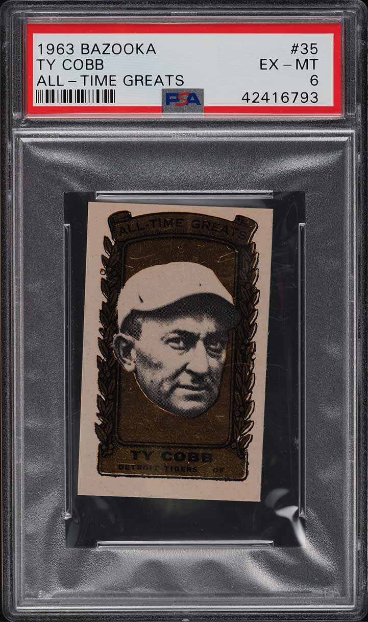 1963 Bazooka All-Time Greats Ty Cobb #35 PSA 6 EXMT