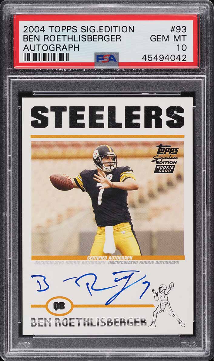 2004 Topps Signature Edition Ben Roethlisberger ROOKIE AUTO /299
