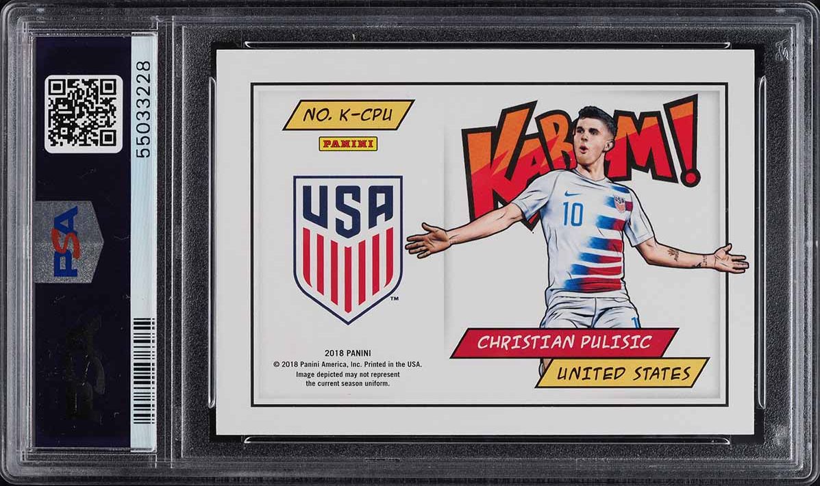 2018 Panini Kaboom! Christian Pulisic #K-CPU PSA 10 GEM MINT