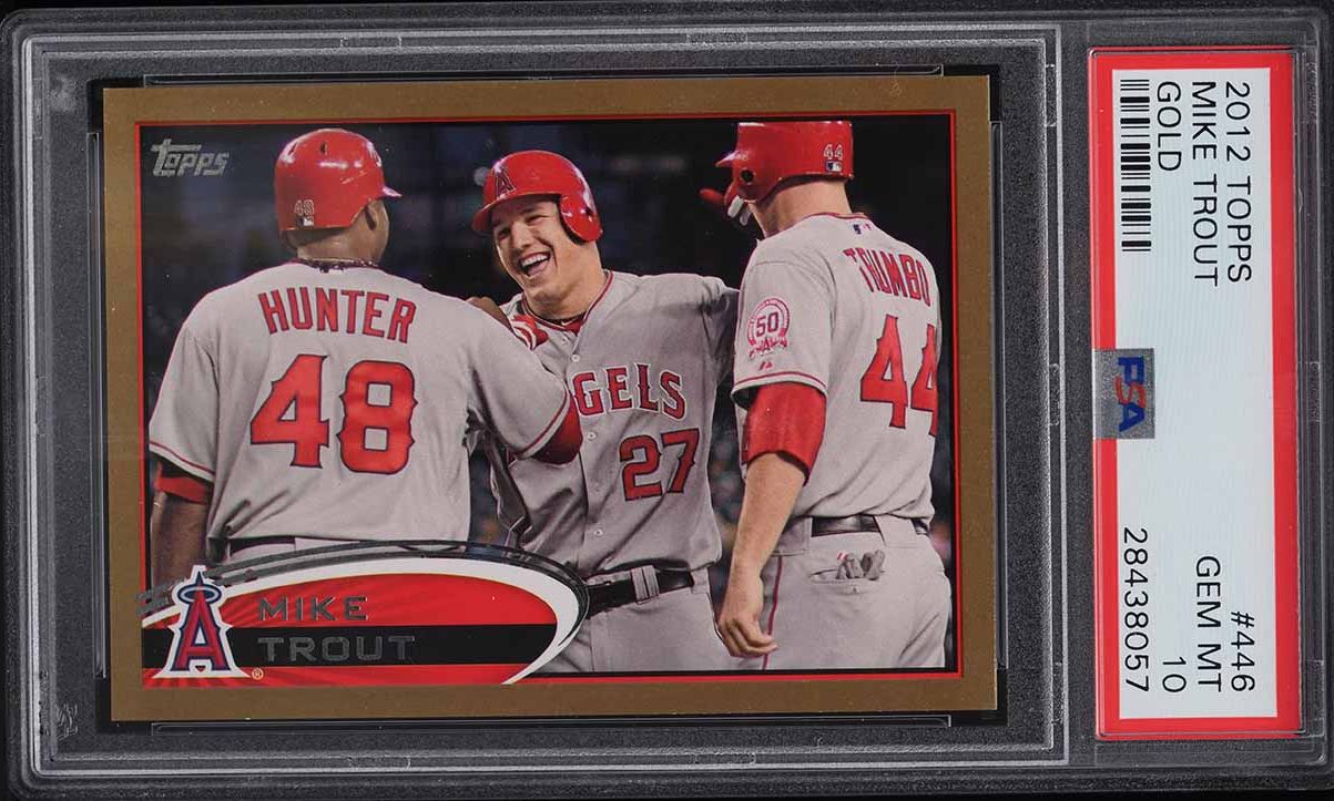 2012 Topps Chrome Mike Trout ROOKIE #144 PSA 9 MINT on Fanatics