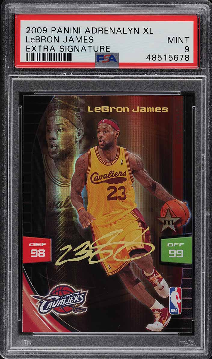 2009 Panini Adrenalyn XL Extra Signature LeBron James PSA 9 MINT